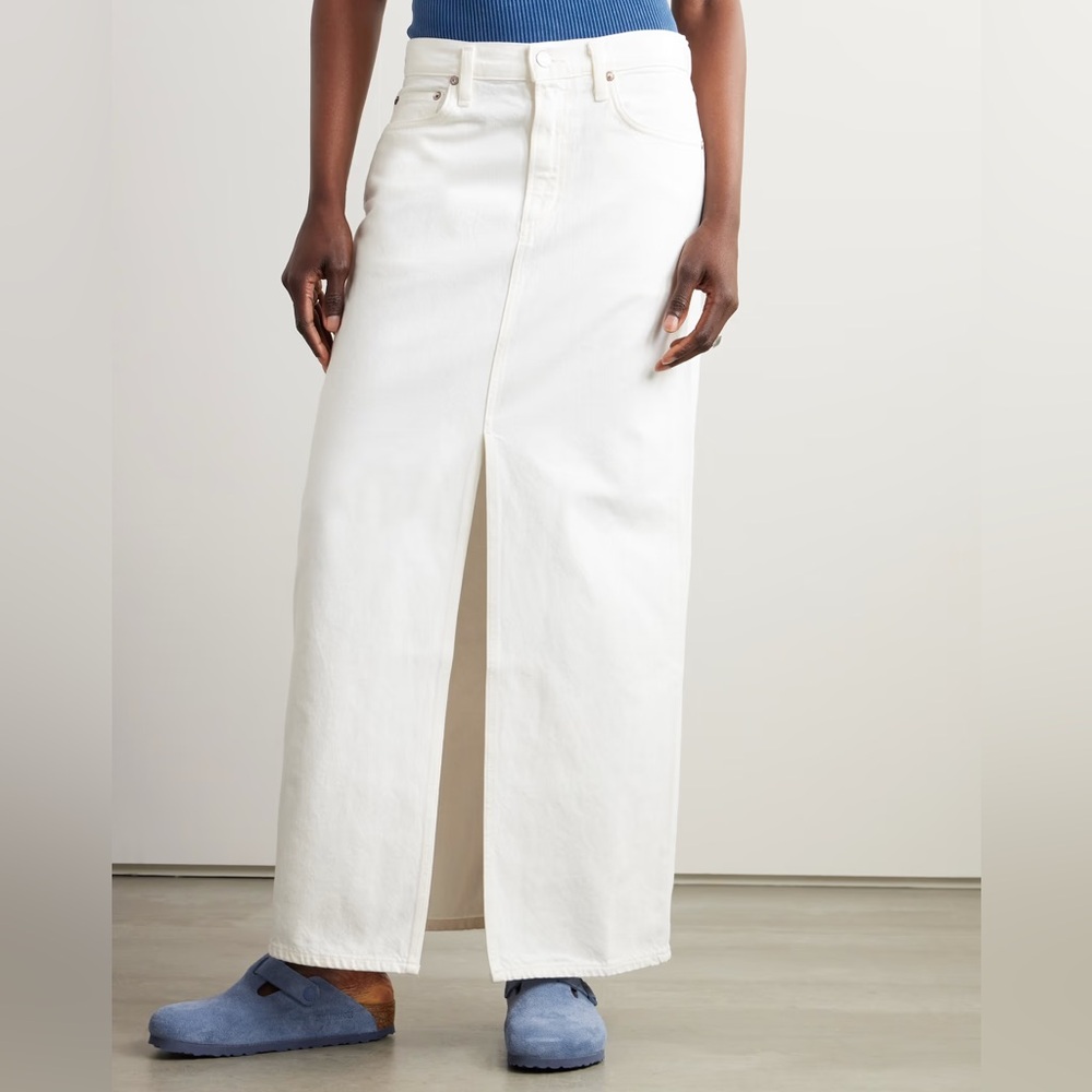 AGOLDE Leif denim maxi skirt
